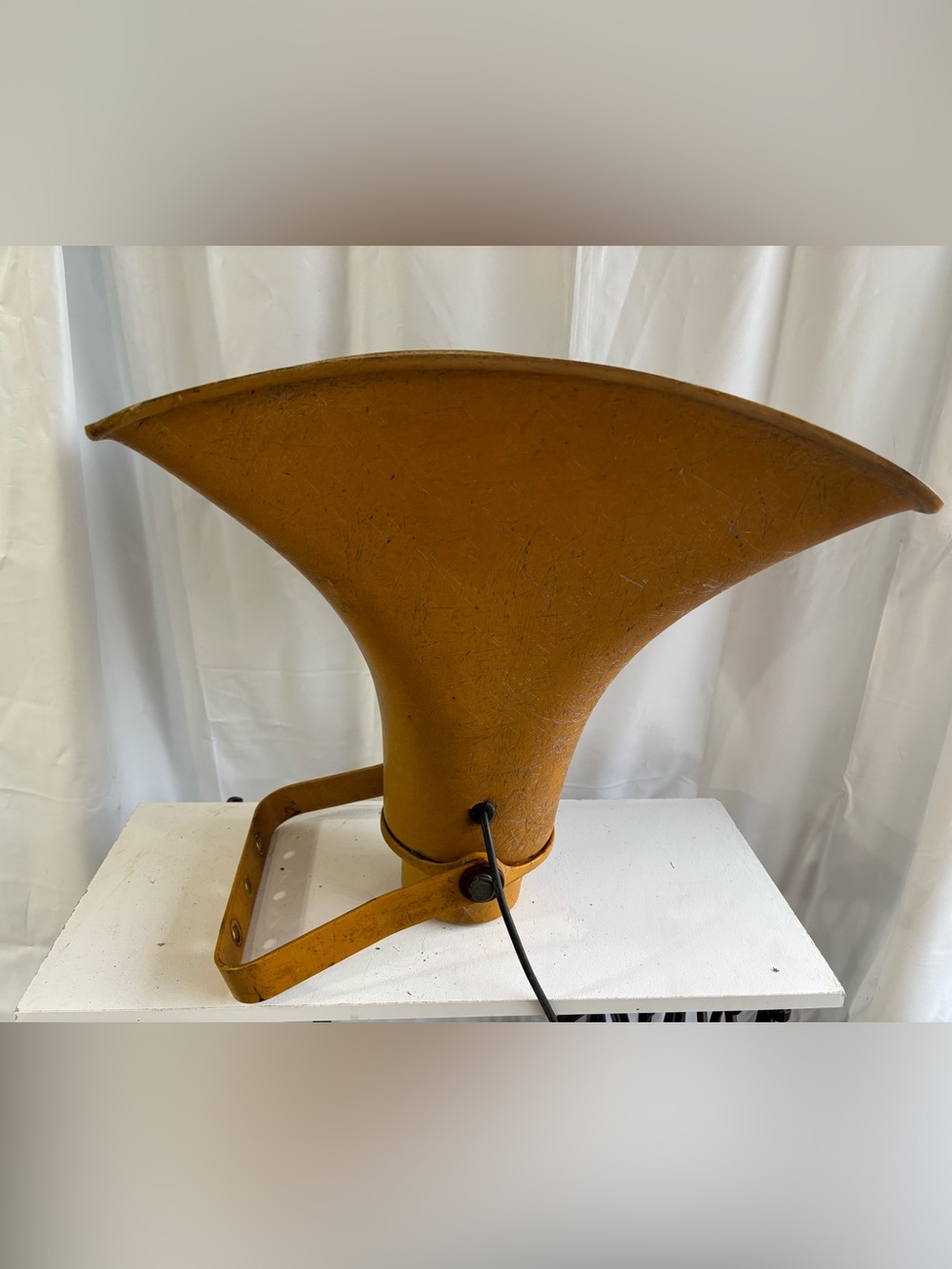 XL vintage yellow fibreglass Horn Speaker